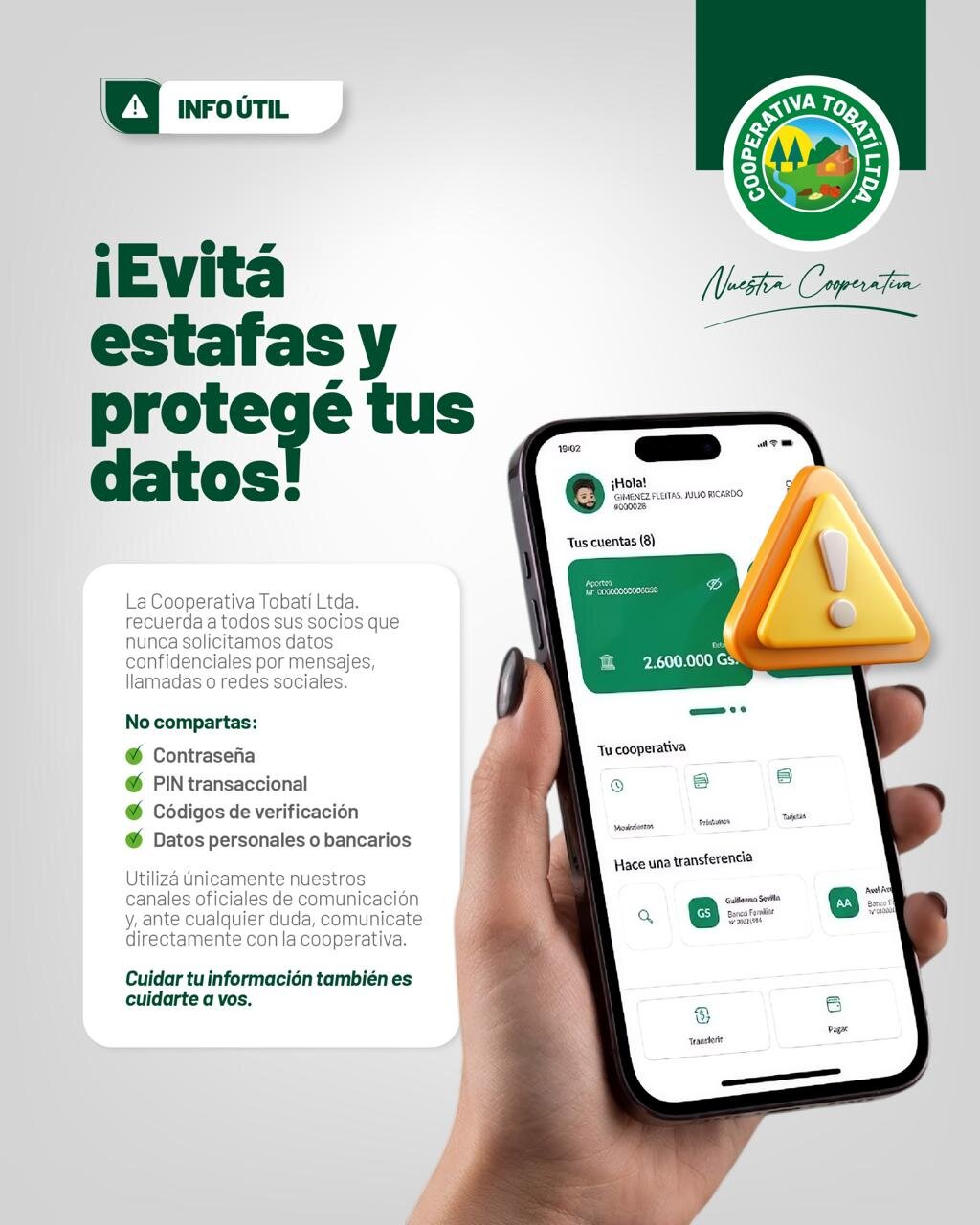 ¡Evitá estafas y protegé tus datos!